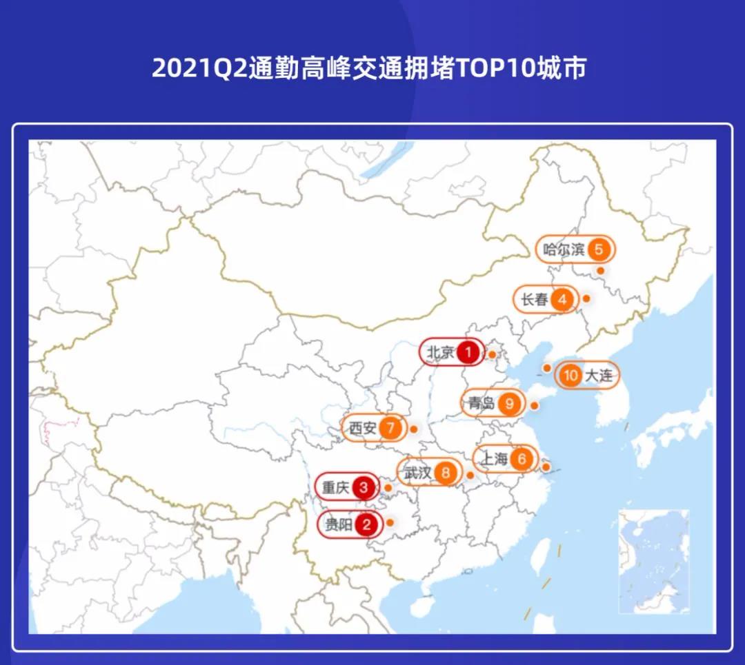 2021年第二季度最拥堵城市公布！重庆排名下降，限号起作用了吗？