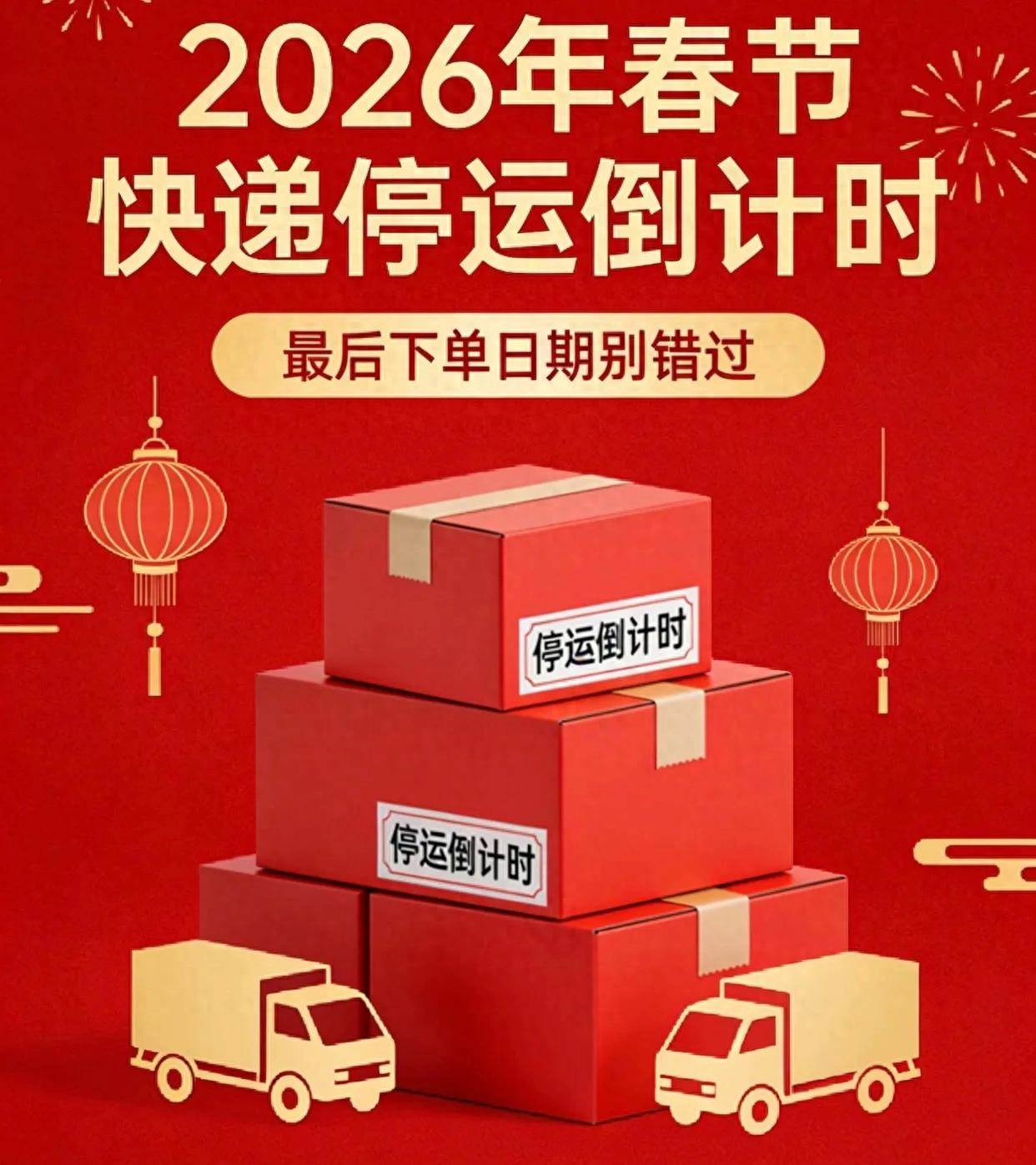 2026年春节快递停运及节后恢复时间，一文全知晓